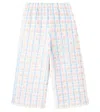 Bebe Organic Zora Knitted Floral Cotton-blend Pants In Multi