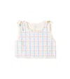 Bebe Organic Zora Knitted Floral Cotton-blend Vest In Multi