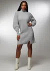 Bebe Oversized Sweater Dress In Heather Grey