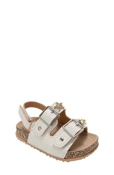 Bebe Peached Double Strap Sandal In White
