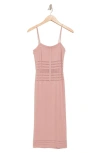 Bebe Pointelle Detail Knit Dress In Pink