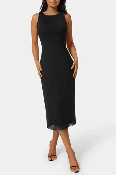 Bebe Powermesh Rhinestone Sleeveless Midi Dress In Black, Women's At Urban Outfitters
