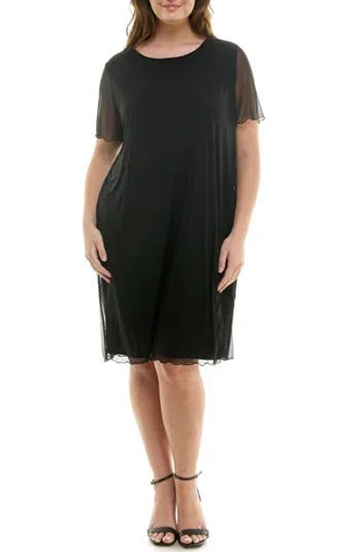 Bebe Powermesh T-shirt Dress In Black