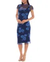 Bebe Powermesh T-shirt Dress In Blue