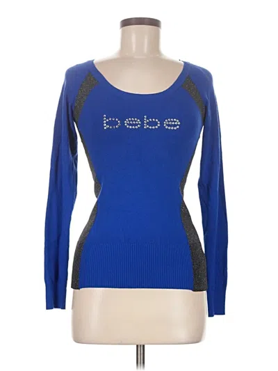 Pre-owned Bebe Pullover Sweater In Blue