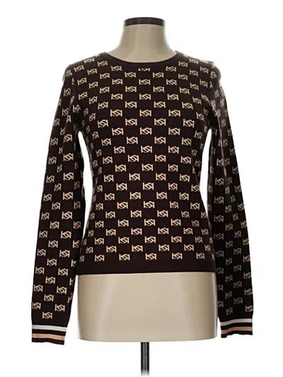 Pre-owned Bebe Pullover Sweater In Brown