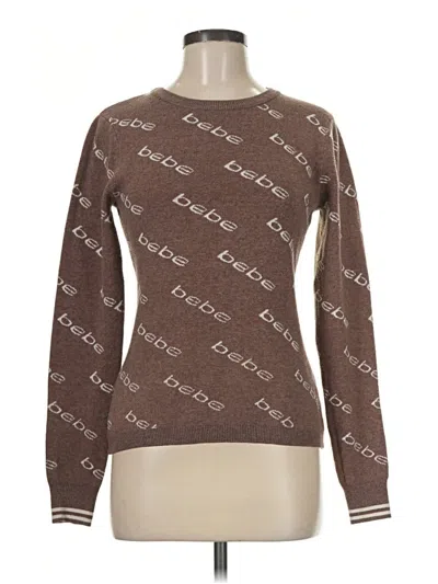 Pre-owned Bebe Pullover Sweater In Brown