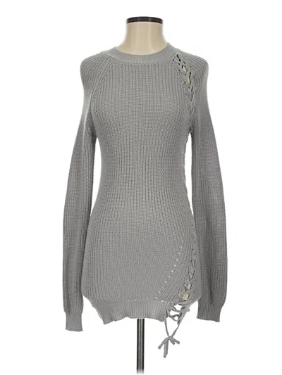Pre-owned Bebe Pullover Sweater In Gray