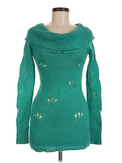 Pre-owned Bebe Pullover Sweater In Green
