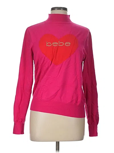 Pre-owned Bebe Pullover Sweater In Pink