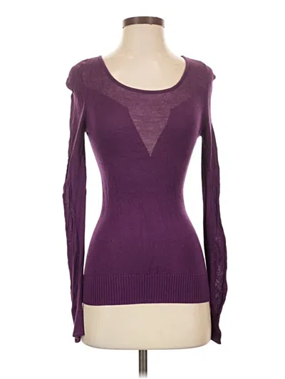 Pre-owned Bebe Pullover Sweater In Purple