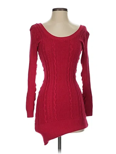 Pre-owned Bebe Pullover Sweater In Red