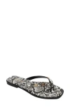 Bebe Python Embossed Thong Sandal In Multi
