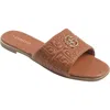 Bebe Quilted Slide Sandal In Cognac