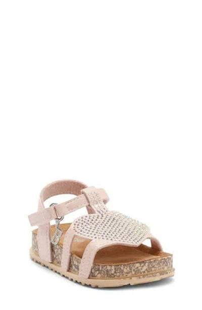Bebe Rhinestone Embellished Sandal In Pink