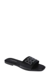 Bebe Rhinestone Logo Slide Sandal