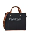 Bebe Rian Canvas Medium Satchel Bag In Dark Denim