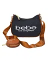 Bebe Rian Denim Crossbody With Coin Purse In Dark Denim