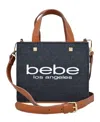 Bebe Rian Denim Mini Satchel Bag In Dark Denim