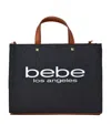 Bebe Rian Denim Tote Bag In Dark Denim