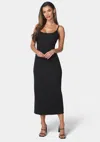 Bebe Rib Tank Maxi Dress In Black