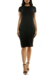 Bebe Ribbed Knit Body-con Midi Dress In Black