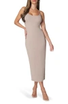 Bebe Rib Tank Maxi Dress In Olive