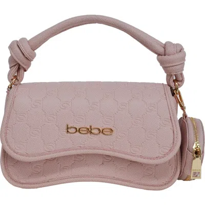 Bebe Romina Embossed Satchel With Zip Pouch In Pink