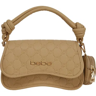 Bebe Romina Embossed Satchel With Zip Pouch In Sand