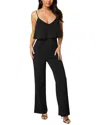 Bebe Ruffle Wide Leg Jumpsuit In Black