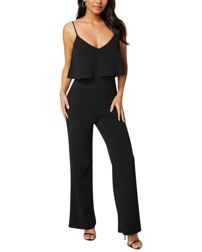 BEBE BEBE RUFFLE WIDE LEG JUMPSUIT