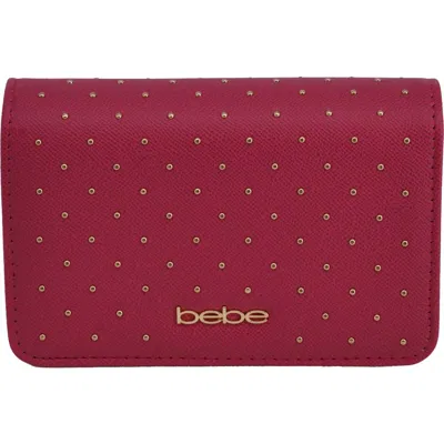 Bebe Sagan Stud Crossbody And Zip Wallet In Pink