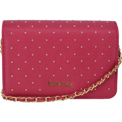 Bebe Sagan Studded Crossbody Bag In Pink