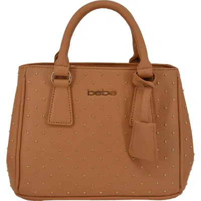 Bebe Sagan Studded Mini Satchel In Brown