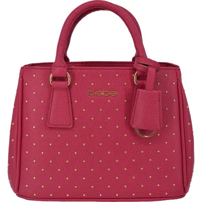Bebe Sagan Studded Mini Satchel In Pink