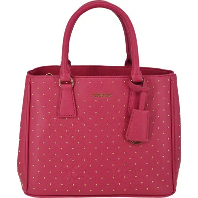 Bebe Sagan Studded Satchel In Pink