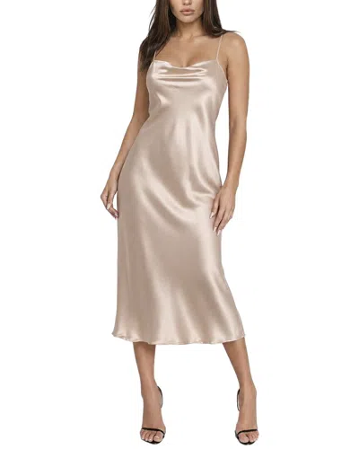 Bebe Satin Cowl Midi Dress In Multi