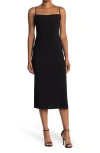 Bebe Scoop Neck Midi Dress In Black