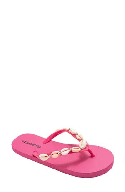 Bebe Seashell Flip Flop In Pink