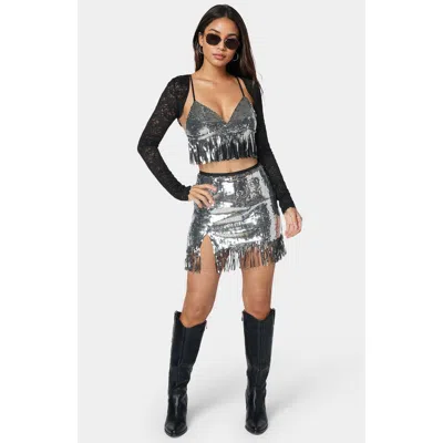 BEBE BEBE SEQUINS MINI SKORT