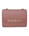 Bebe Serena Monogram Shoulder Bag In Dusty Rose
