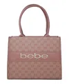 Bebe Serena Monogram Tote Bag In Dusty Rose