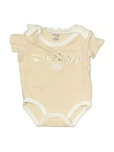 Pre-owned Bebe Babies' Short Sleeve Onesie In Ivory