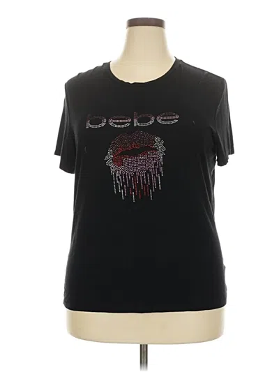 Pre-owned Bebe Short Sleeve T-shirt In Black