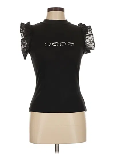 Pre-owned Bebe Short Sleeve T-shirt In Black