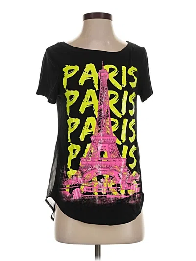 Pre-owned Bebe Short Sleeve T-shirt In Black