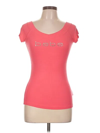 Pre-owned Bebe Short Sleeve T-shirt In Pink