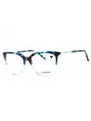Bebe Sleek Rectangular Eyeglasses For Women In Blue
