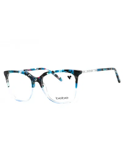 Bebe Sleek Rectangular Eyeglasses For Women In Blue