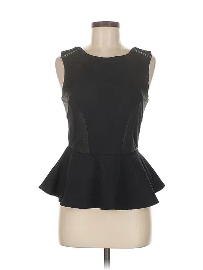 Pre-owned Bebe Sleeveless Blouse In Black